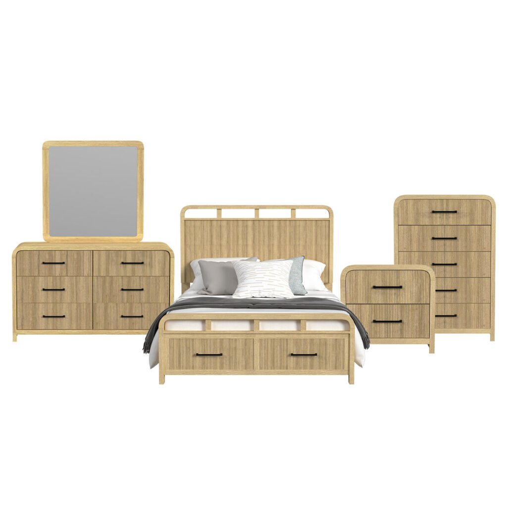 Ele ridgemontqueenstorage5pcbedroomsetinnatural-bundle